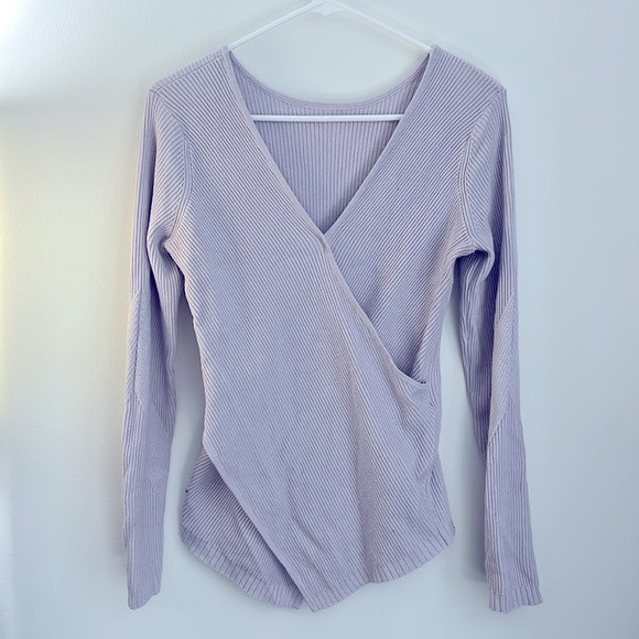 Lululemon Light Purple Ribbed Longsleeve Sweater - Picture 2 of 6